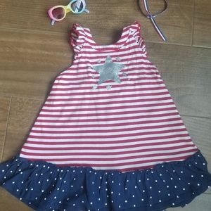 Crazy 8 stars and stripes cotton dress 4T GUC